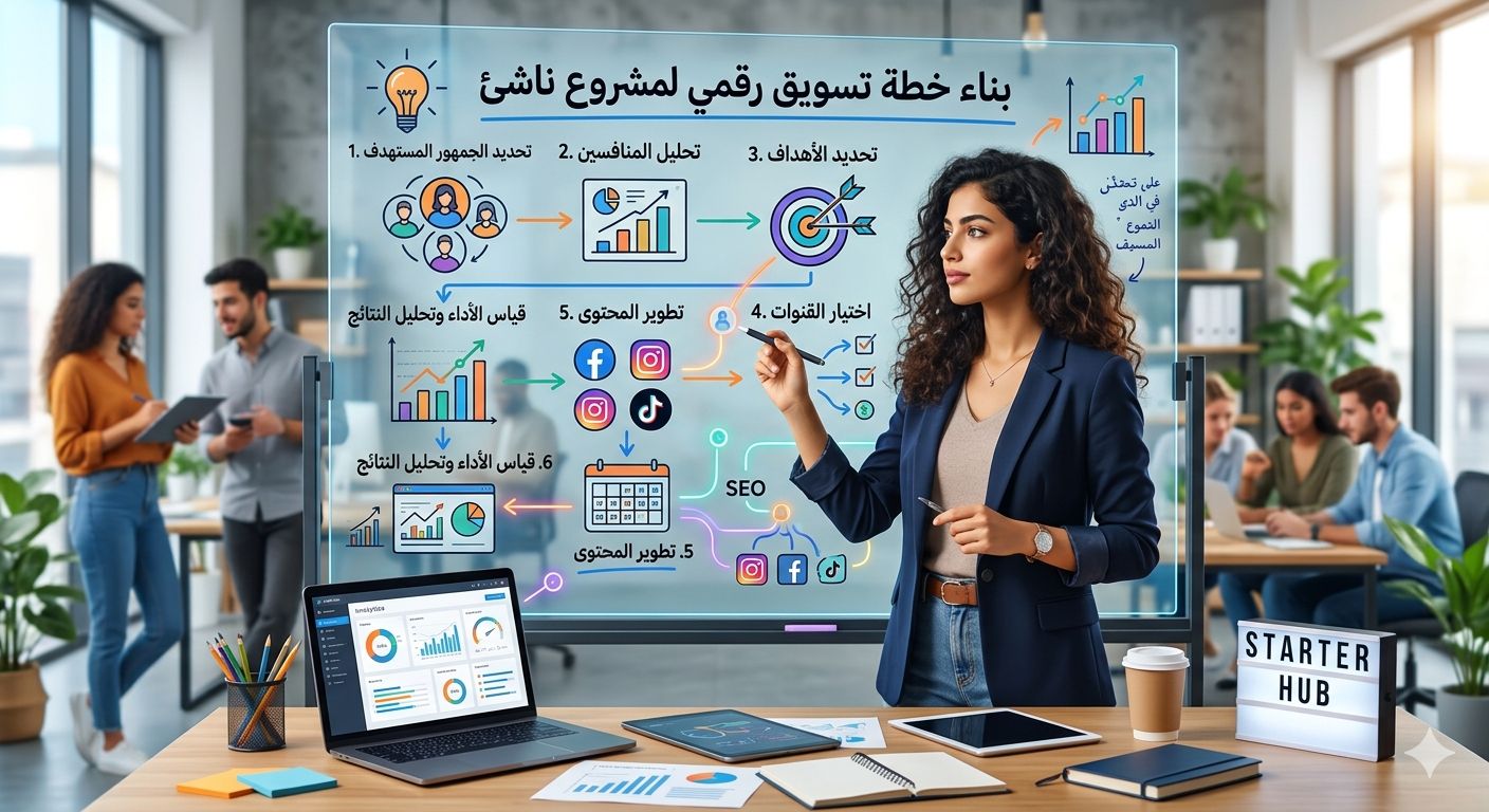 كيف تبني خطة تسويق رقمية لمشروع ناشىء من الصفر