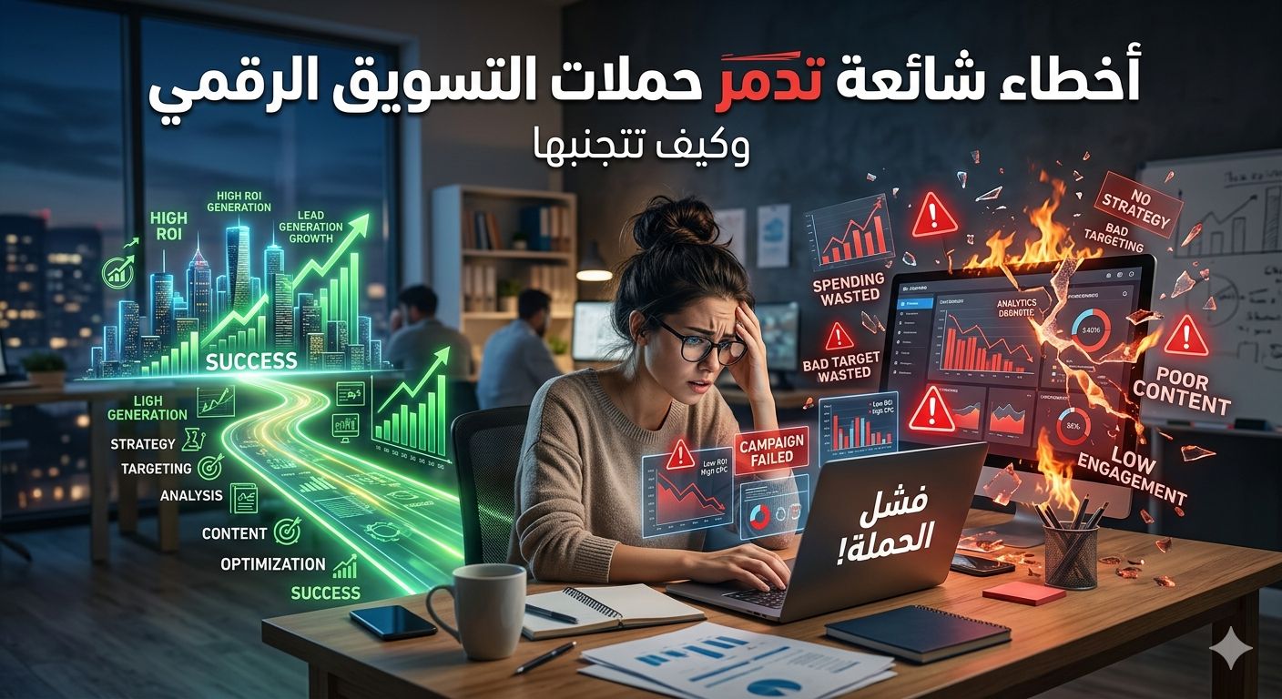 اخطاء شائعة تدمر حملات التسويق الرقمي وكيف تتجنبها