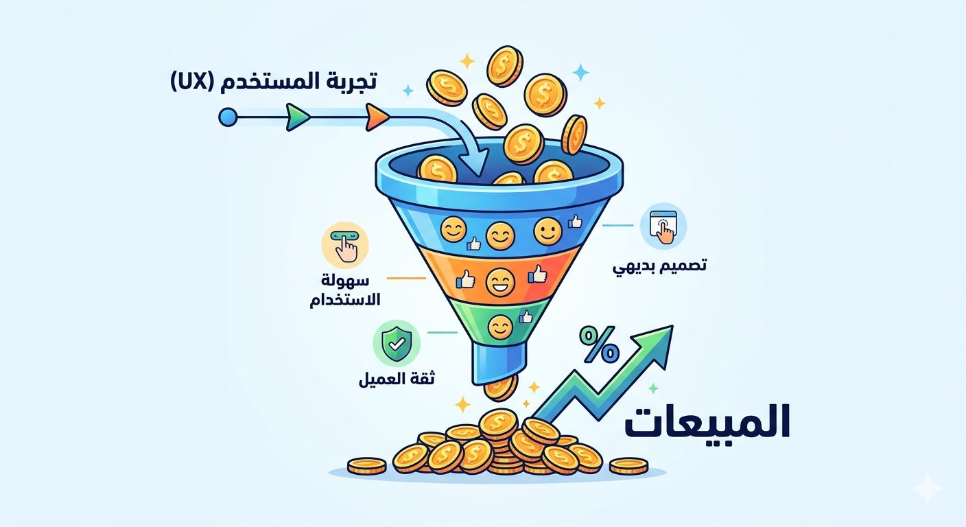 تصميم تجربة المستخدم (UX ) وتأثيرها علي المبيعات