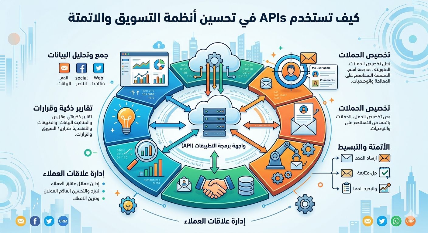 كيف تستخدم APIs في تحسين انظمة التسويق والاتمتة