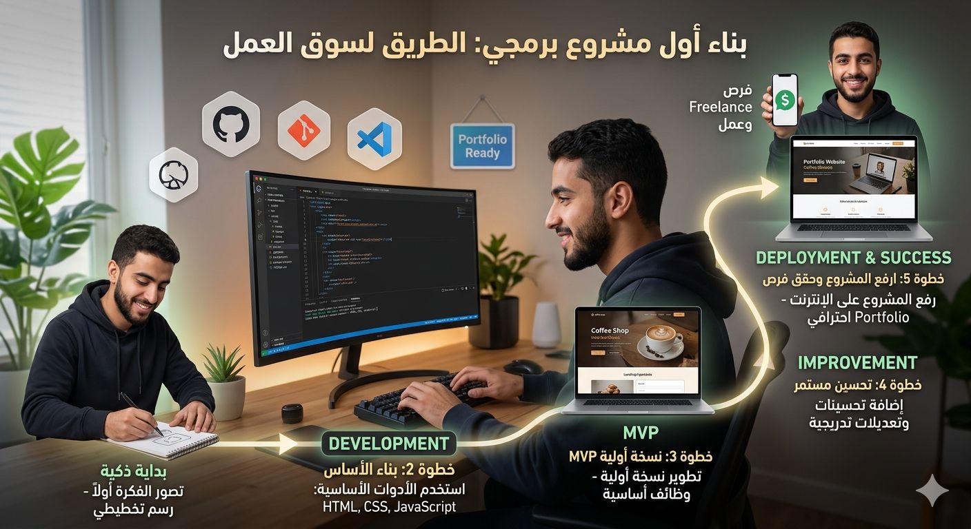 ازاي تبني اول مشروع برمجي يخليك تشتغل فورا
