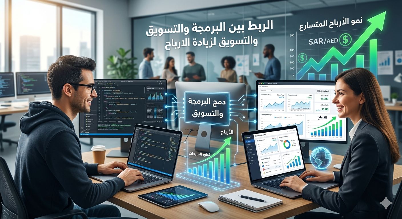 الربط بين البرمجة والتسويق لزيادة الارباح