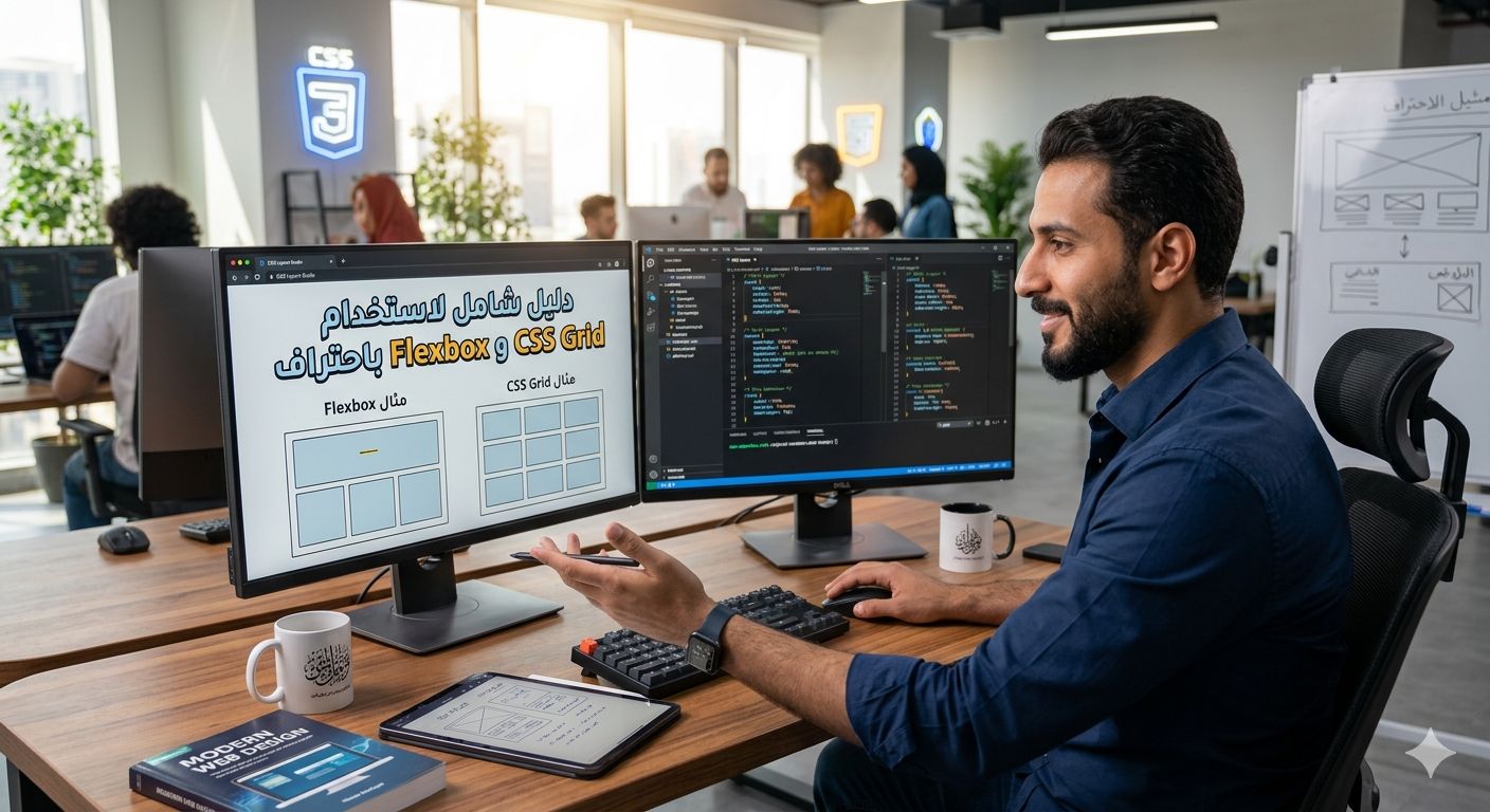 دليل شامل لاستخدام CSS Grid و Flexbox باحتراف