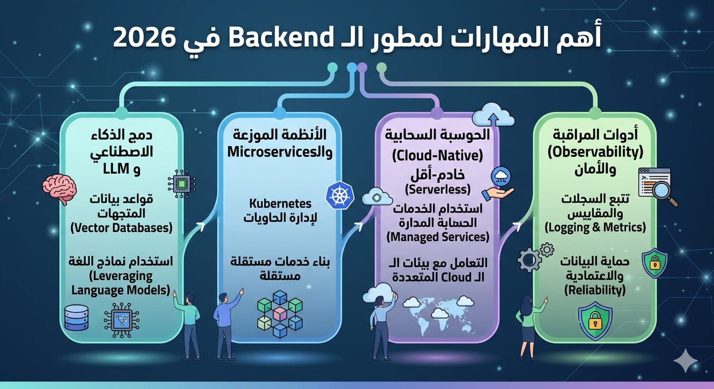 أهم المهارات المطلوبة لكل Backend Developer في 2026
