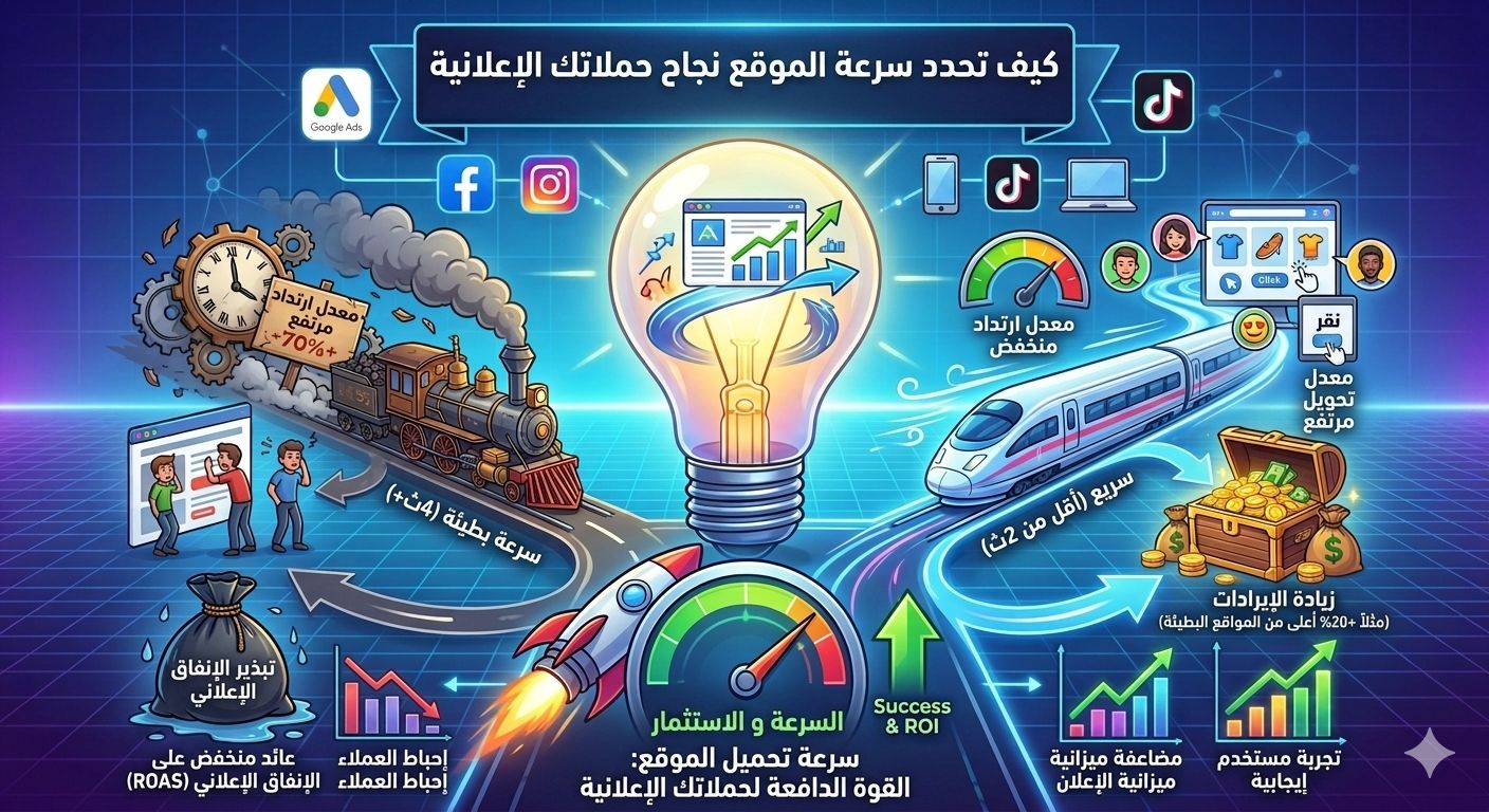 كيف يؤثر سرعة الموقع علي نجاح الحملات الاعلانية