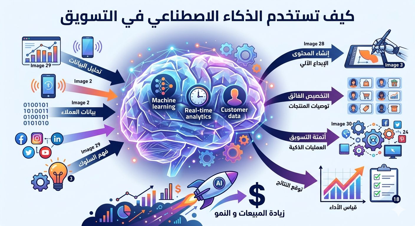 كيف تستخدم الذكاء الاصطناعي في التسويق
