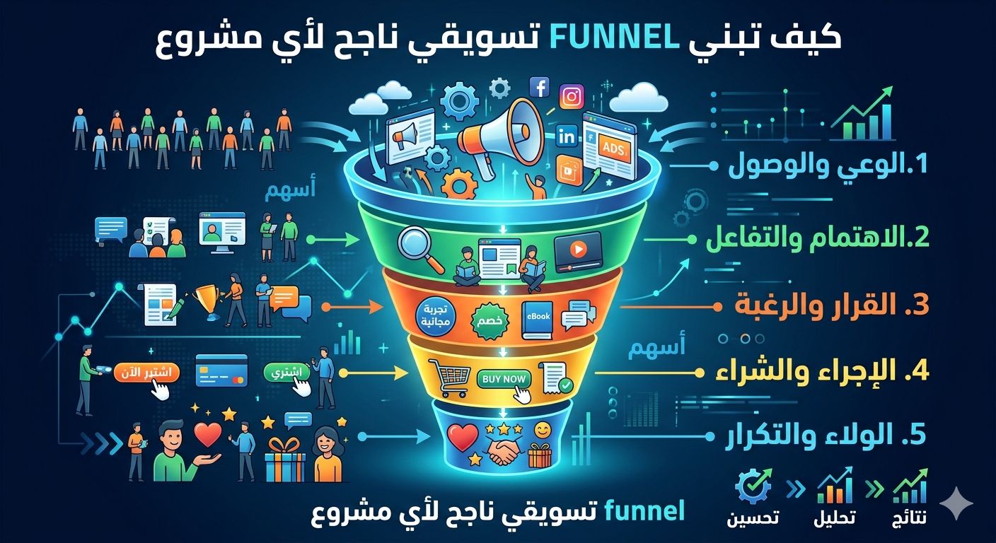 كيف تبني Funnel  تسويقي ناجح لاي مشروع