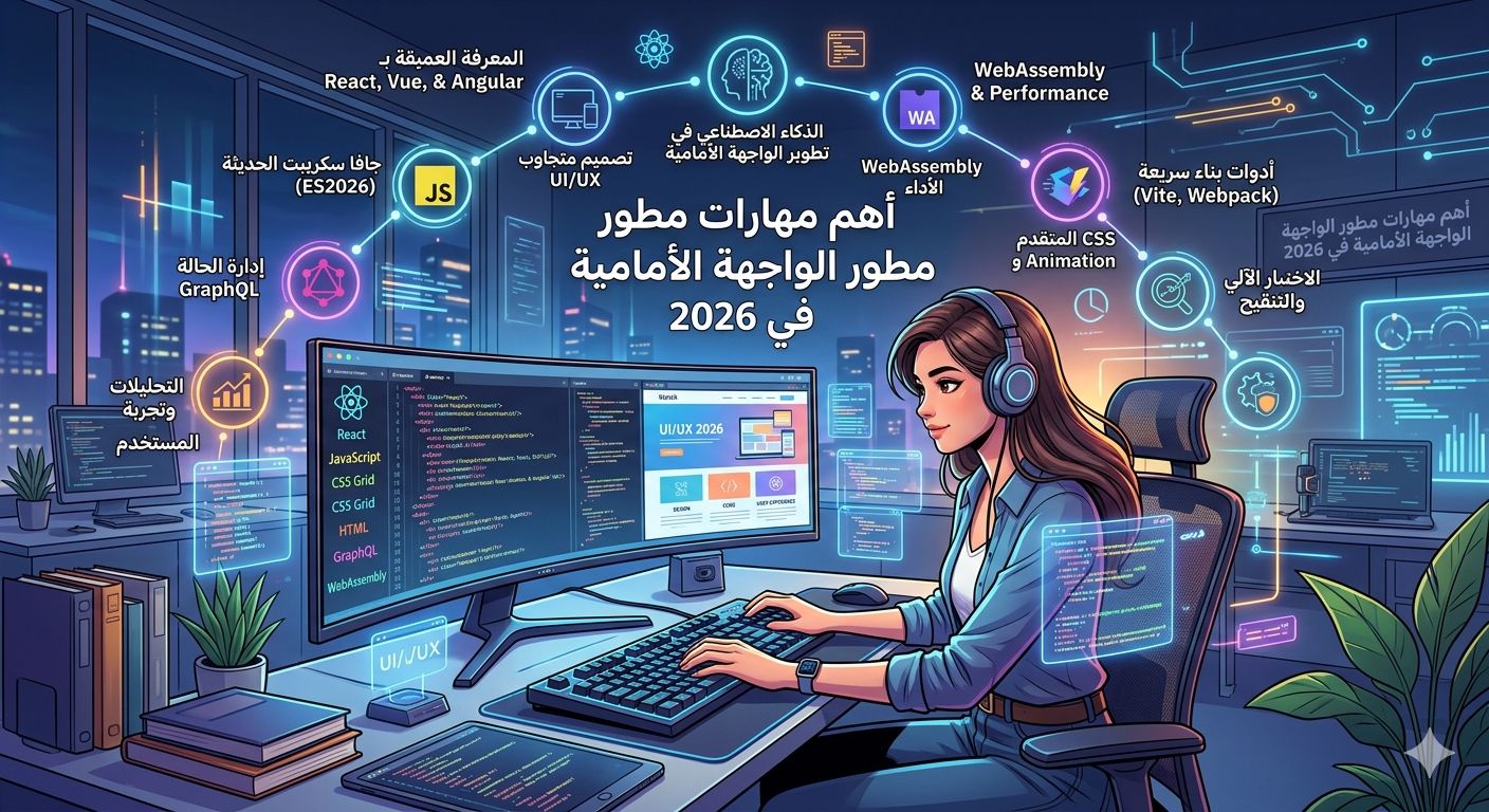 أهم مهارات مطور الواجهة الأمامية في 2026