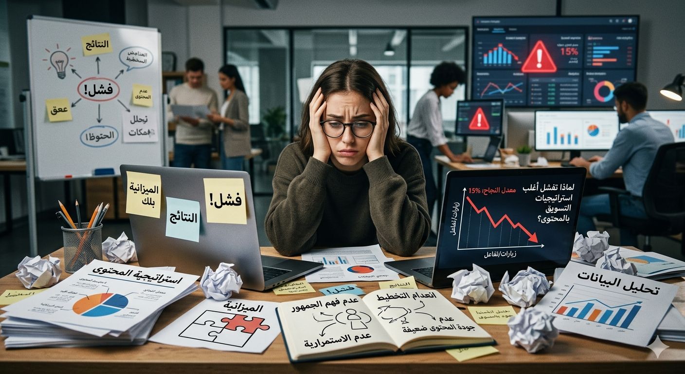 لماذا تفشل أغلب استراتيجيات التسويق بالمحتوى ؟