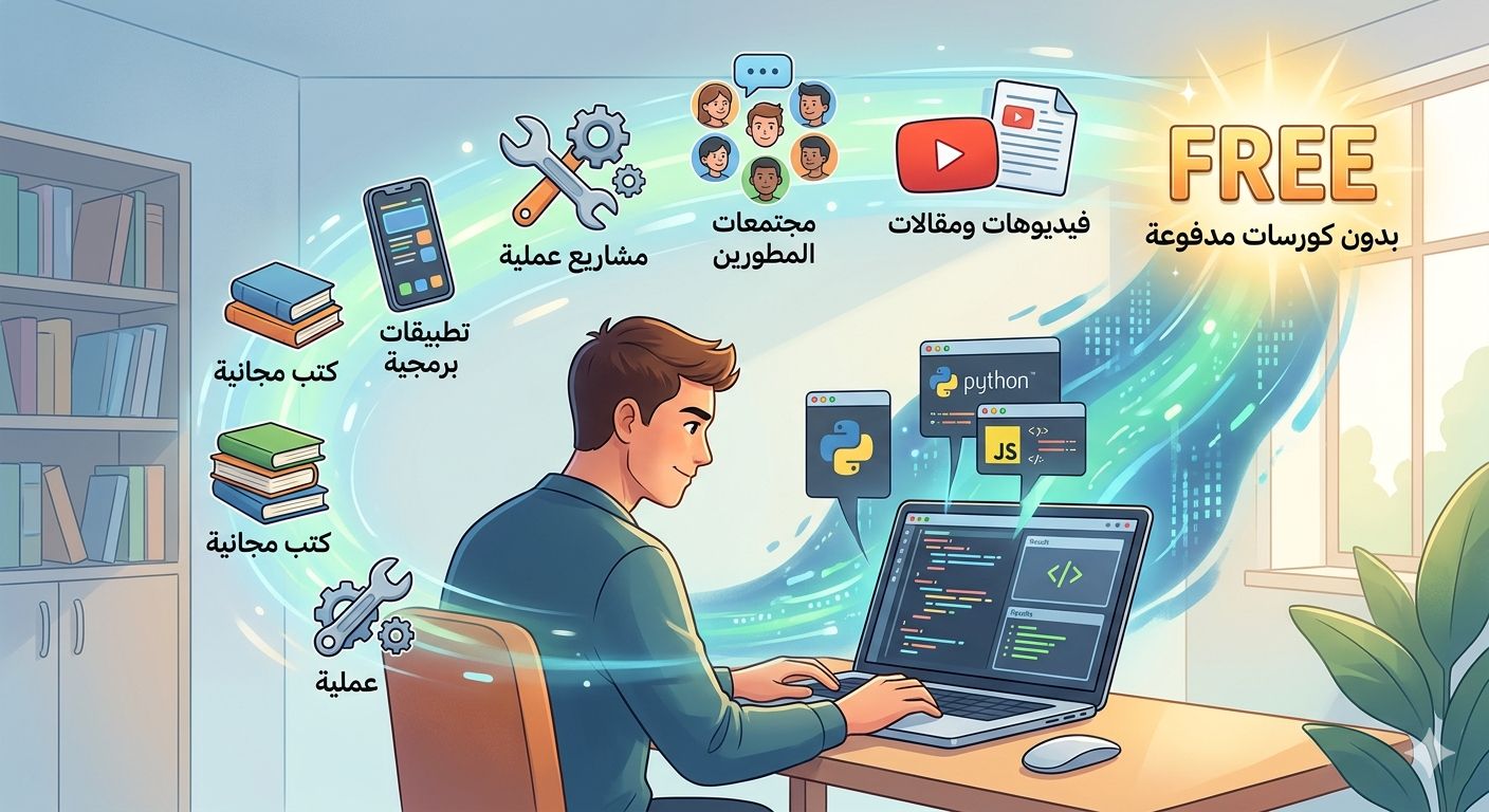 كيف تتعلم البرمجة بدون كورسات مدفوعة